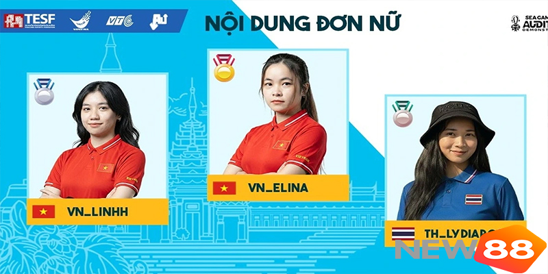  Audition Việt Nam chiếm hai vị tr&iacute; dẫn đầu nội dung đơn nữ SEA Games 33