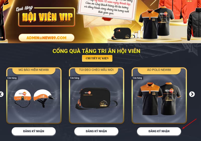 Chọn ngay m&oacute;n qu&agrave; y&ecirc;u th&iacute;ch theo từng cấp bậc VIP