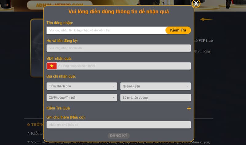 Nhập đầy đủ v&agrave; ch&iacute;nh x&aacute;c th&ocirc;ng tin để sản phẩm được chuyển đến tận tay
