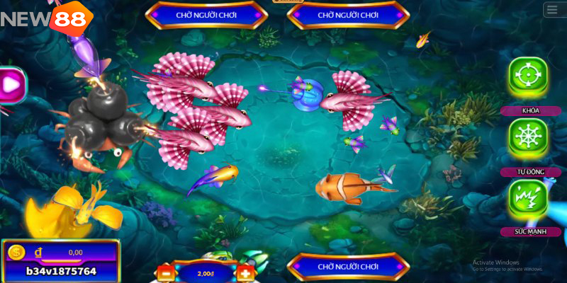 Giao diện game bắn c&aacute; đổi thẻ c&agrave;o đồ họa 3D