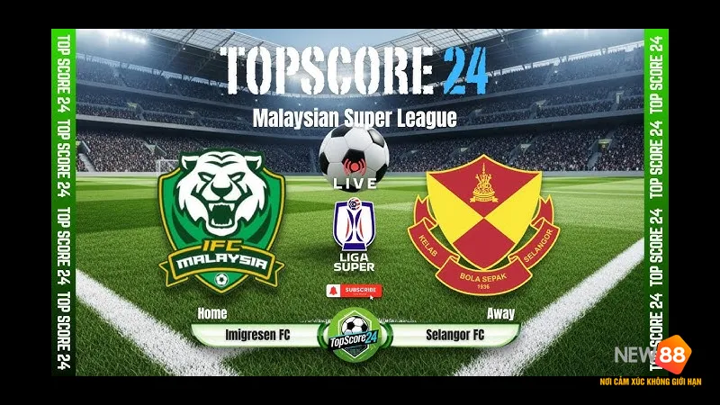 Cầu thủ của Imigresen đang d&ugrave;ng kỹ thuật c&aacute; nh&acirc;n để vượt qua cầu thủ của Selangor